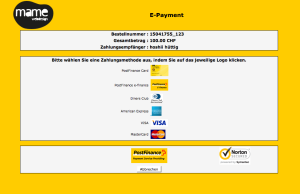 postfinance website payment page