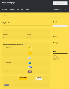 postfinance payment page template